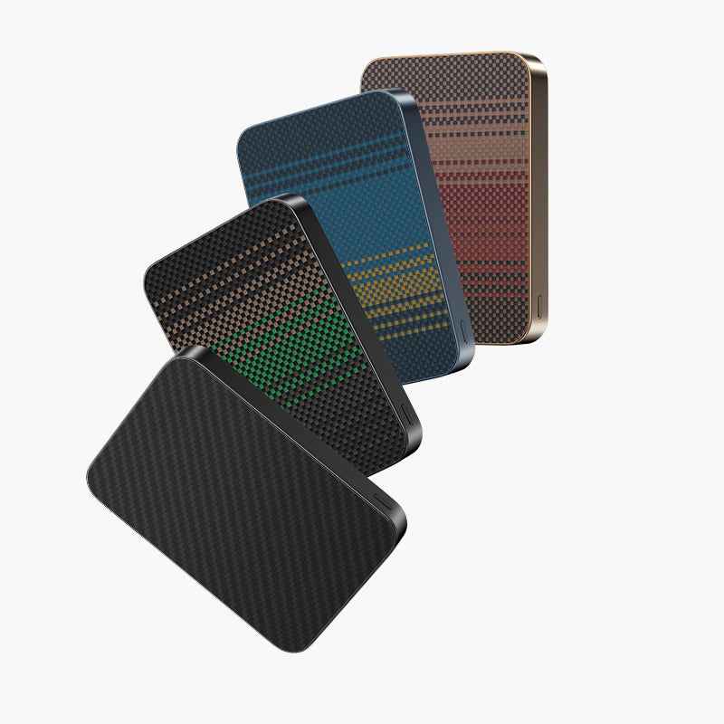 Slim 10000mAh Magnetic Wireless Power Bank Kevlar Carbon Fiber