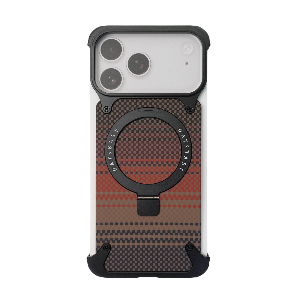 Carbon Fiber  Frameless Metal Magsafe Case with Kickstand