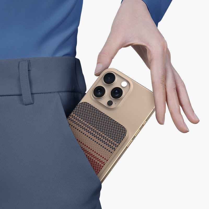Ultra Slim 5000mAh Magnetic Wireless Power Bank Kevlar Carbon Fiber