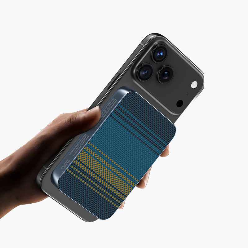 Slim 10000mAh Magnetic Wireless Power Bank Kevlar Carbon Fiber