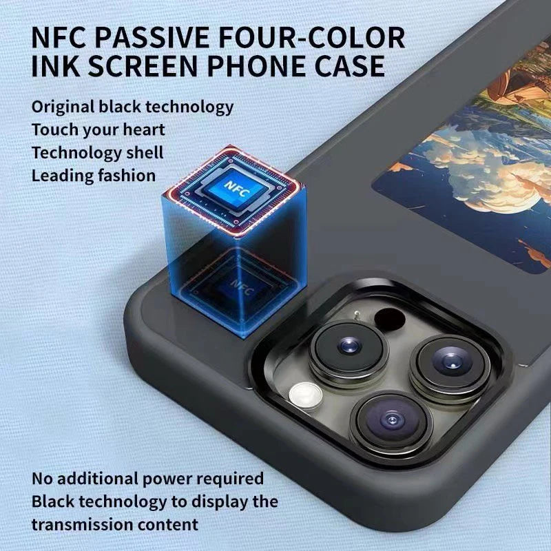 NFC DIY E-ink Screen Phone Case - Karol Bagh Wala