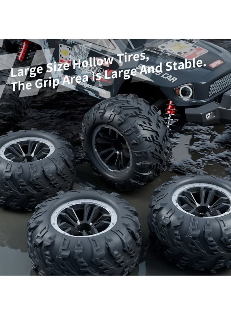 Wild Storm HW-8810 High-Speed RC Car | 1:16 Scale Brushless Off-Road Vehicle | 50km/h | 4WD | Waterproof | Metal Parts | LED Lights | Remote Control Car for Kids & Adults | All-Terrain Racing (Red)