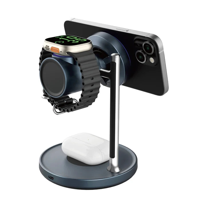 WiWU Space Station 3-in-1 Air-cooled Wireless Charger  Qi2.2 25W