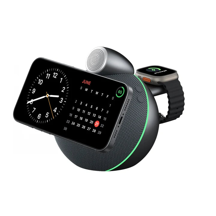 WiWU Conch Wireless Charger Speaker 3-in-1 Charging and Hi-Fi Audio