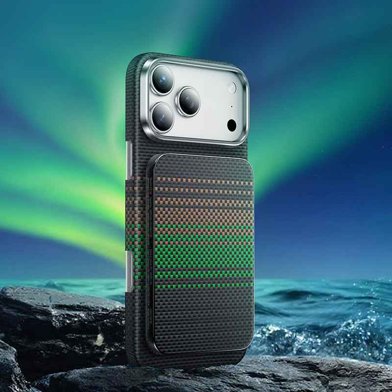 Ultra Slim 5000mAh Magnetic Wireless Power Bank Kevlar Carbon Fiber