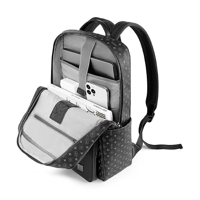 WIWU Fingerprint Master Anti-Theft Leather Backpack