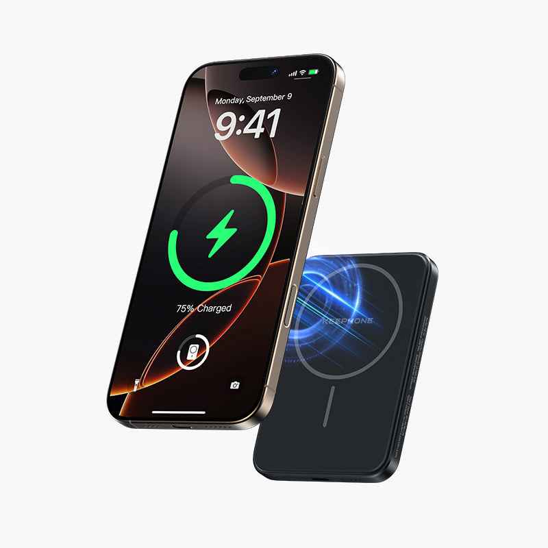 Ultra Slim 5000mAh Magnetic Wireless Power Bank Kevlar Carbon Fiber
