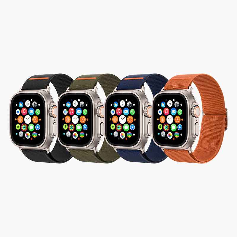 Apple Watch Stretchy Nylon Watch Band with Stainless Steel Buckle