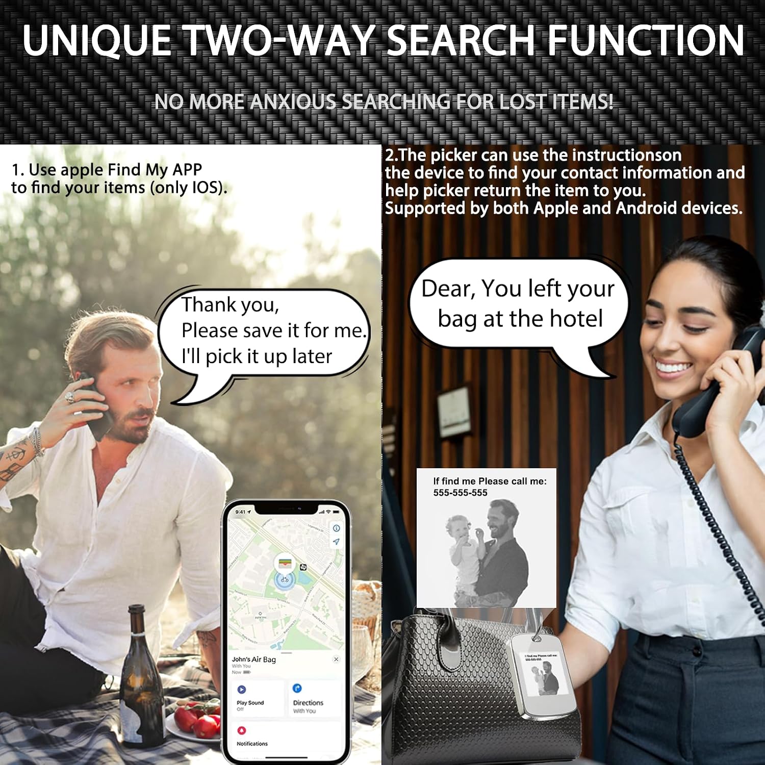 E-Ink AirTag Smart Finder Tracker with Apple Find My