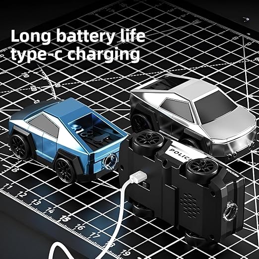 RC Cyber Tesla Drift Car for Kids with Mist Spray