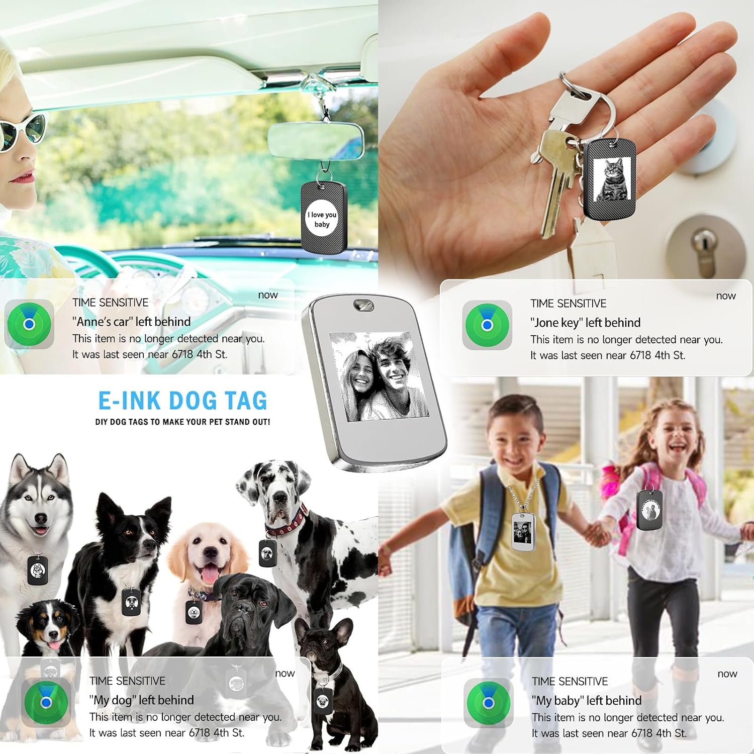 E-Ink AirTag Smart Finder Tracker with Apple Find My