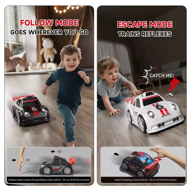 2.4 Inch Screen RC Drift Car with Camera, Drift Induction Racing Car, RC Photography Toy with LED & Music, Follow-up Mode