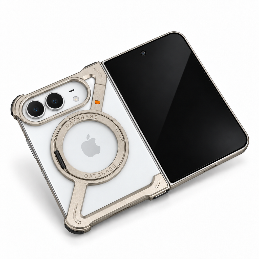iPhone Duo Titanium Shield Case with Airbag Corners, 360° Ring Stand &amp; MagSafe