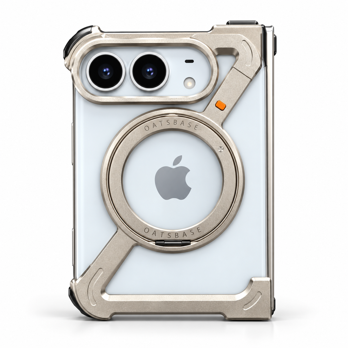 iPhone Duo Titanium Shield Case with Airbag Corners, 360° Ring Stand &amp; MagSafe