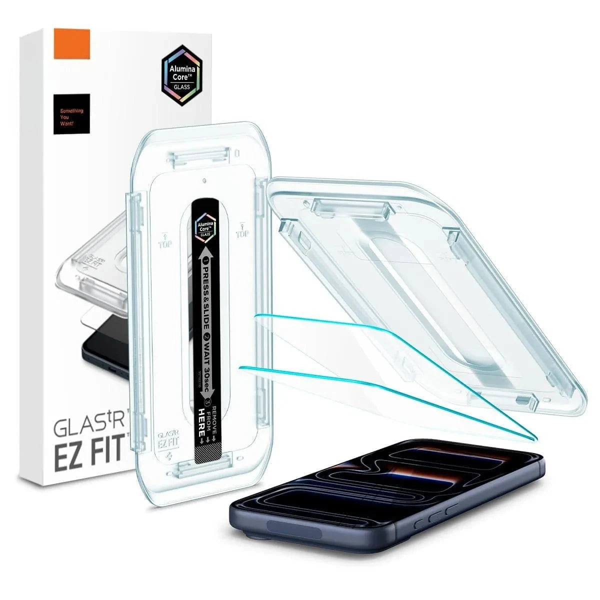 Spigen EZ Fit Tempered Glass Screen Protector Guard [Pack of 2] - Karol Bagh Wala