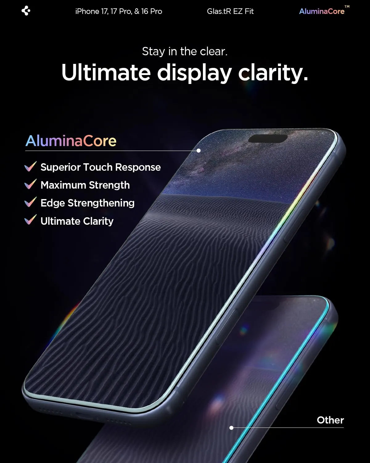 Spigen EZ Fit Tempered Glass Screen Protector Guard [Pack of 2] - Karol Bagh Wala