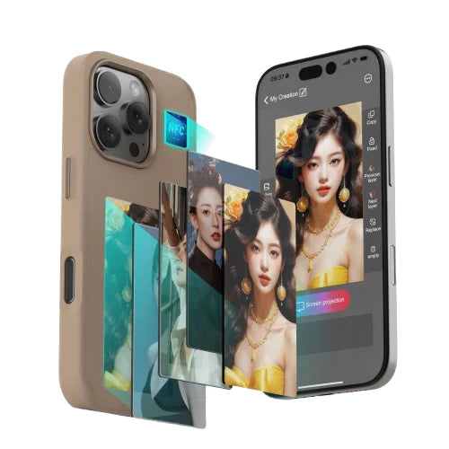 NFC DIY E-ink Screen Phone Case - Karol Bagh Wala